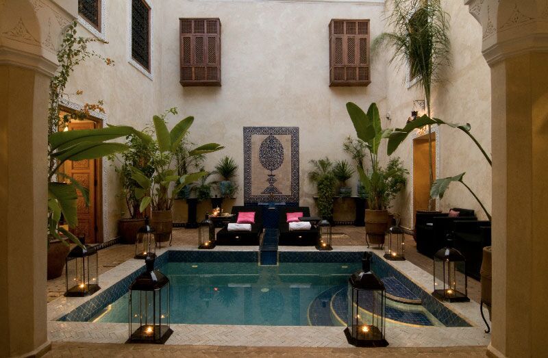 Stunning three bedroom Marrakech medina rental riad for sale with a