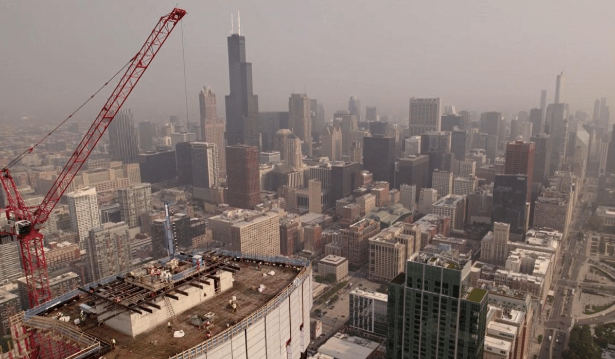 McHugh Construction tops off 73story apartment tower in Chicago