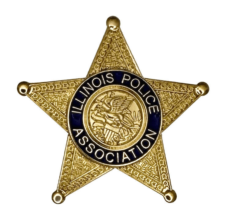 ILLINOIS POLICE ASSOCIATION STAR LAPEL PIN Gold Chicago Cop Shop