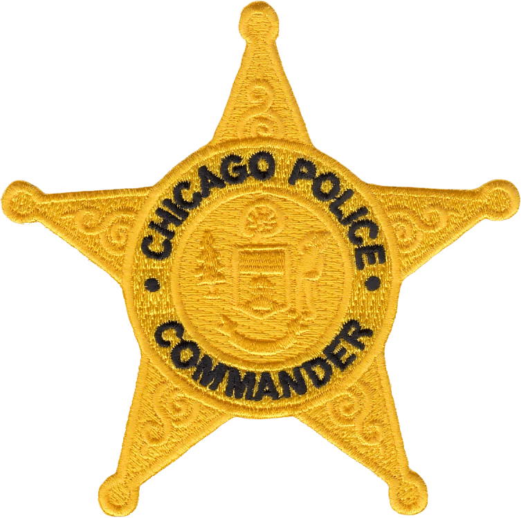 CHICAGO POLICE COMMAND STAFF STAR PATCH Commander Chicago Cop Shop