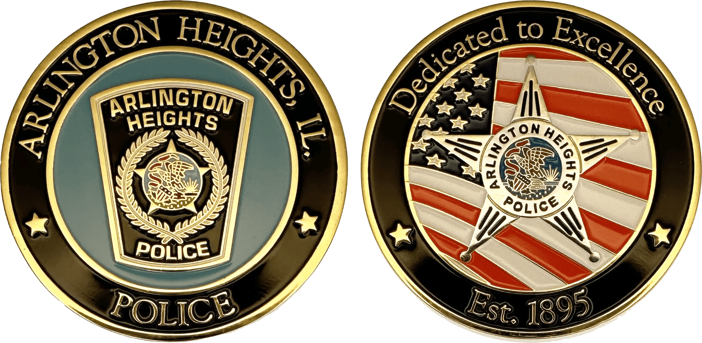 ARLINGTON HEIGHTS POLICE DEPARTMENT CHALLENGE COIN Size 2" Chicago