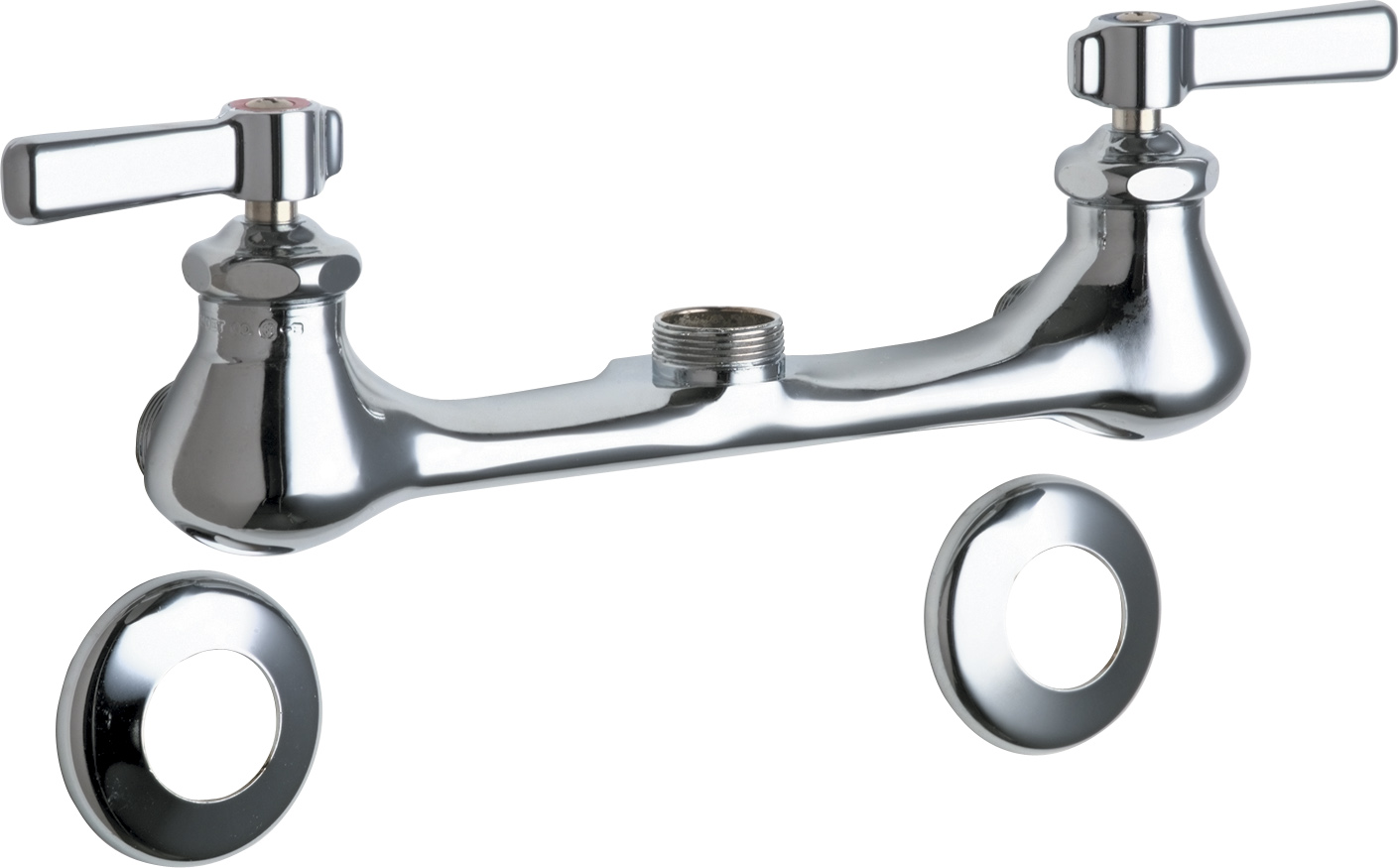 Wallmounted manual faucet with adjustable centers Chicago Faucets