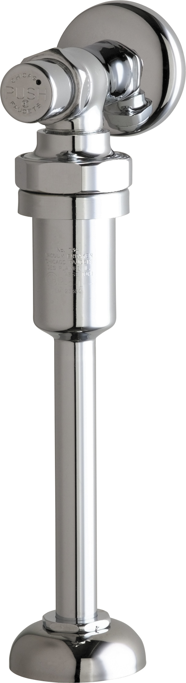 Angled urinal valve Chicago Faucets