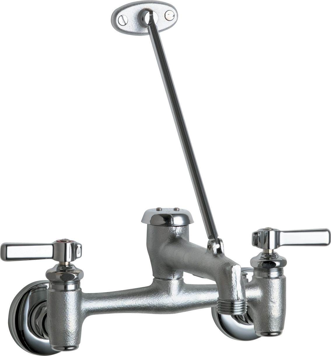 Wallmounted manual faucet with 8" centers Chicago Faucets