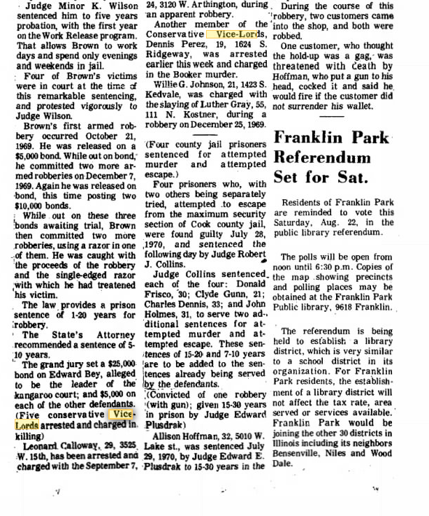 Vice Lords Chicago Gang History