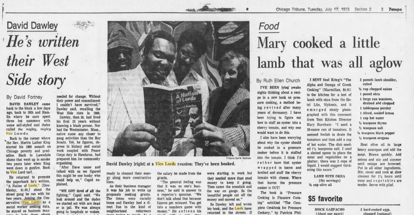 Vice Lords Chicago Gang History