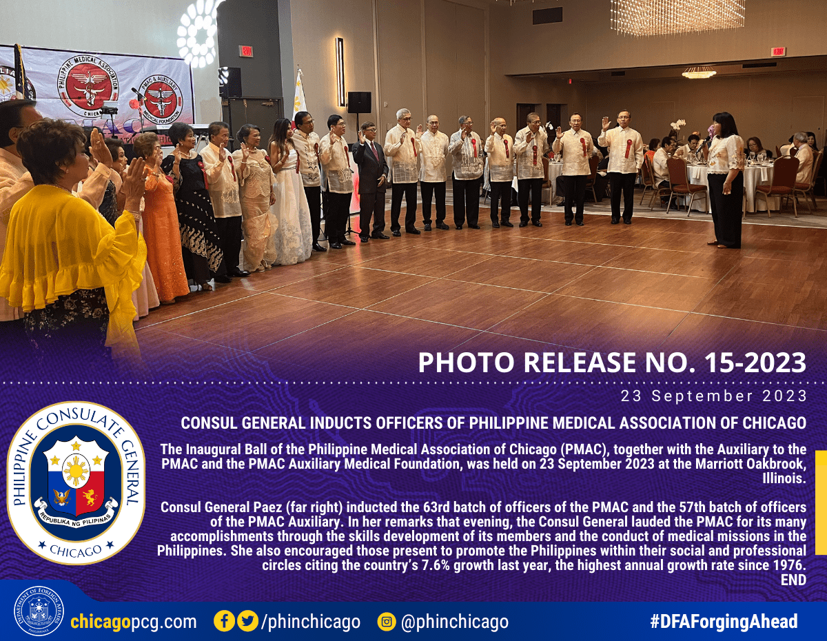 Press Release PHILIPPINE CONSULATE GENERAL CHICAGO