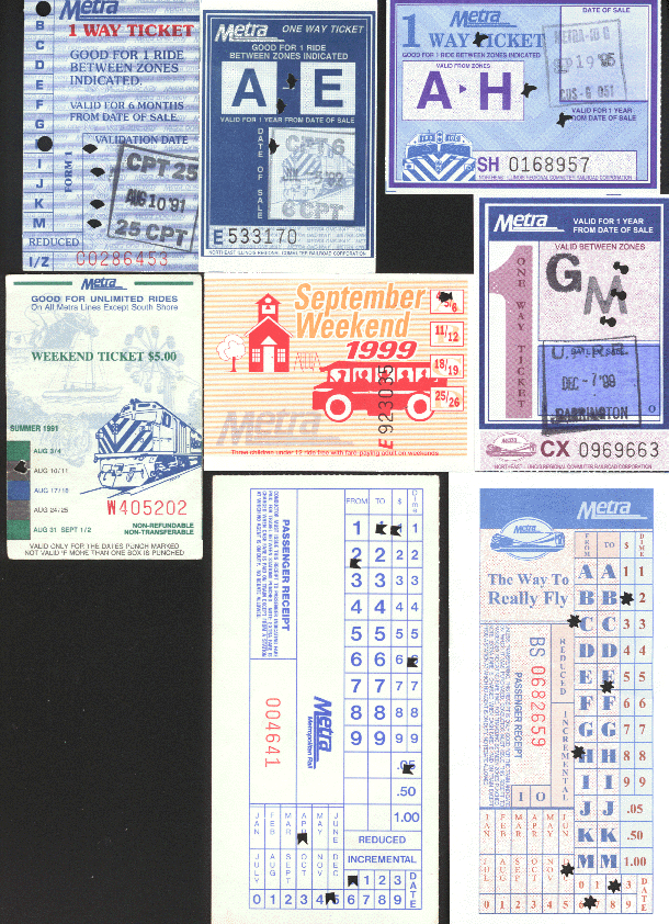 COMMUTER RAILROADS TICKETS