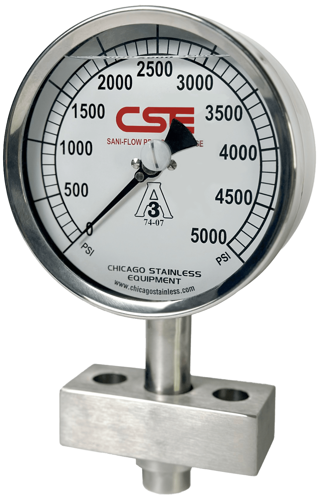 SaniFlow Homogenizer Pressure Gauge Part Number Configurator CSE