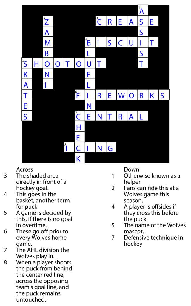 Games Answers January 2020 Chicago Wolves