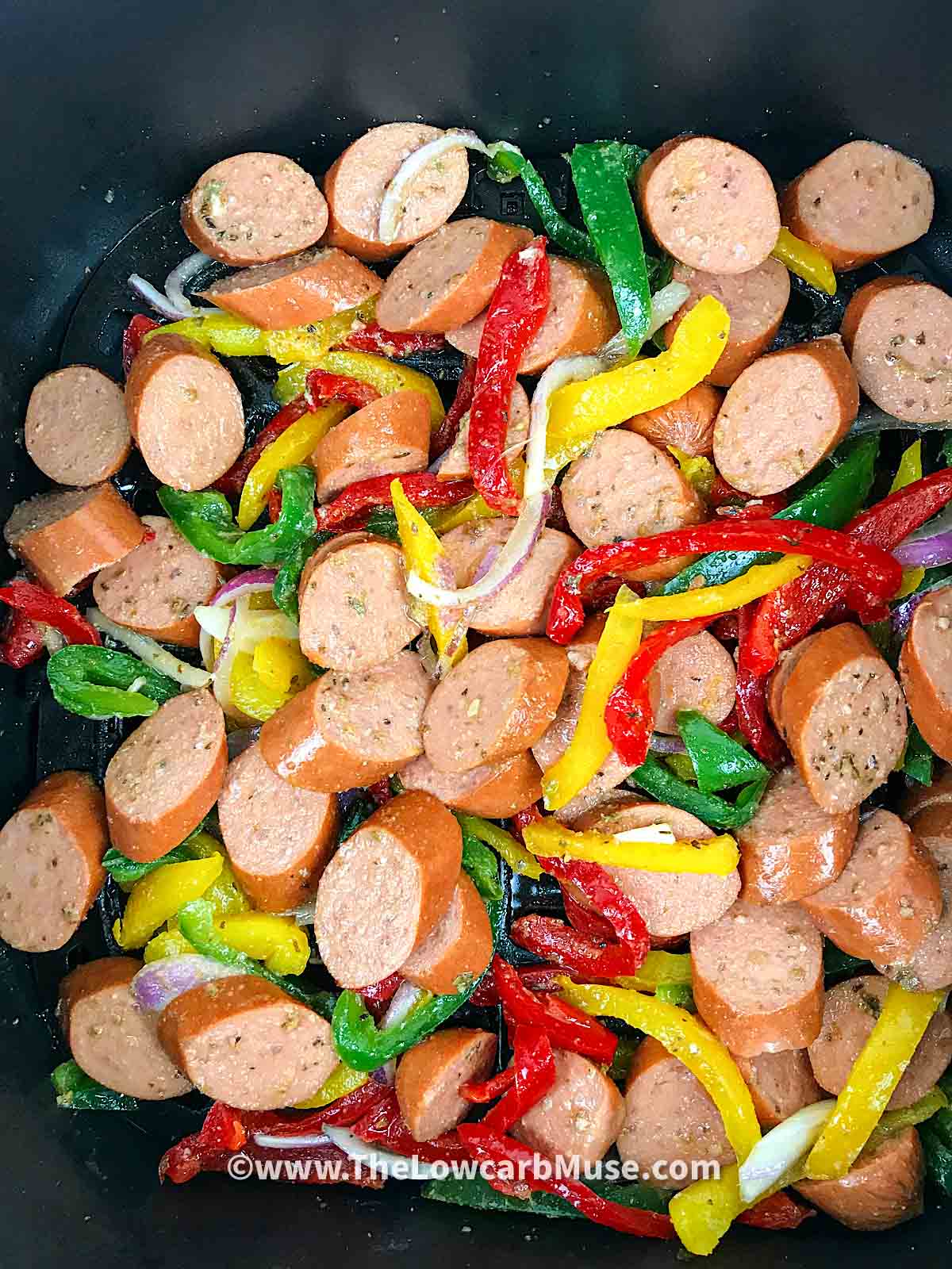 Air fryer sausage and peppers The Low Carb Muse
