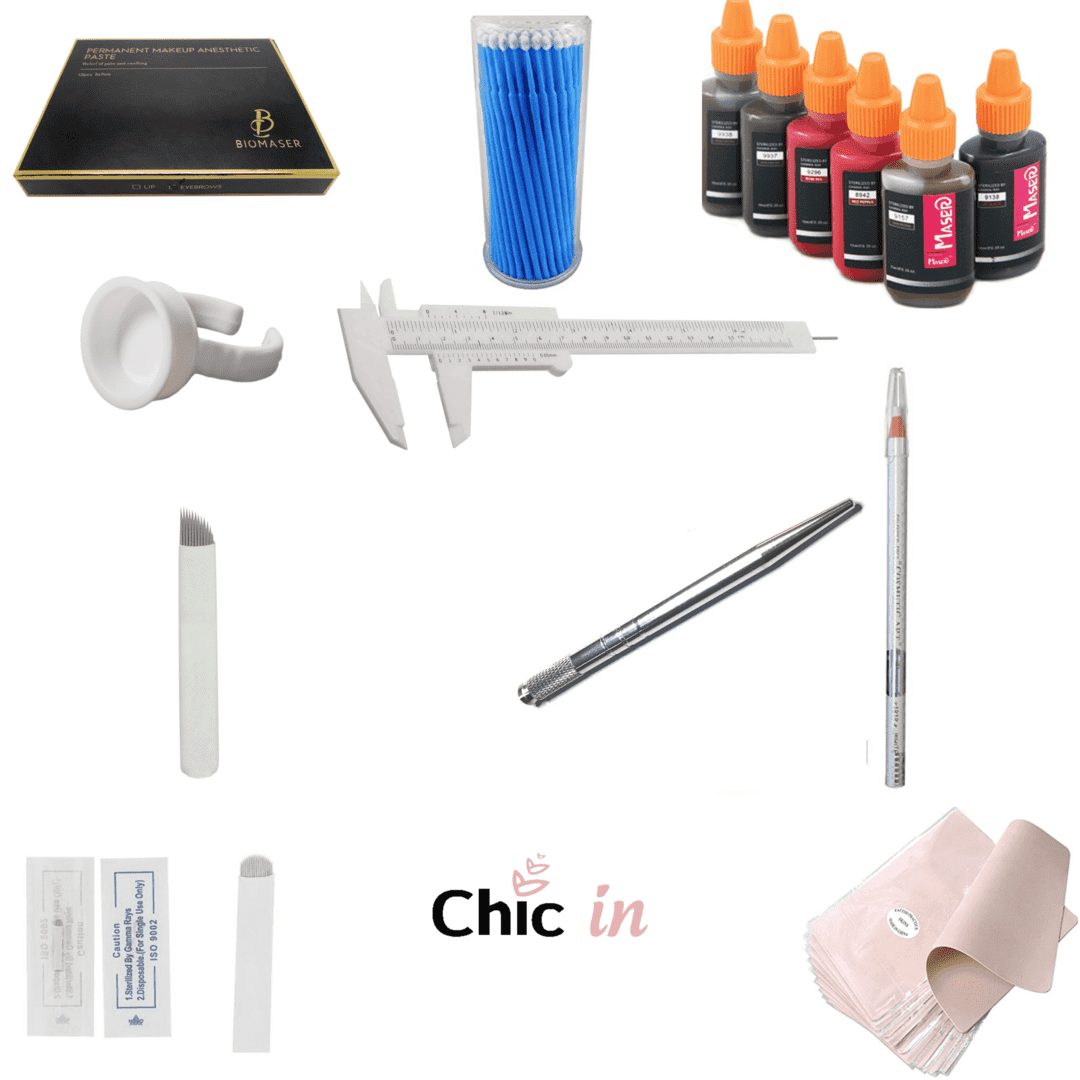 Kit completo de microblading de cejas Chic In