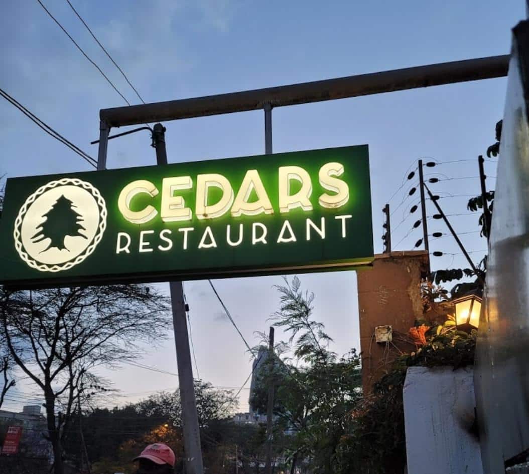 Cedars Restaurant Nairobi Menu Delicious Food Now at 2 Different