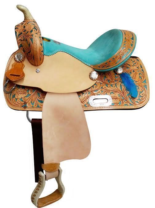 Saddles Tack Horse Supplies Double T 13 Inch Youth Saddle With Painted