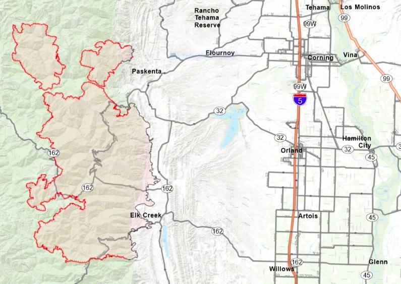 730 p.m. UPDATE August Complex Fire evacuation warnings and orders updated in Tehama County