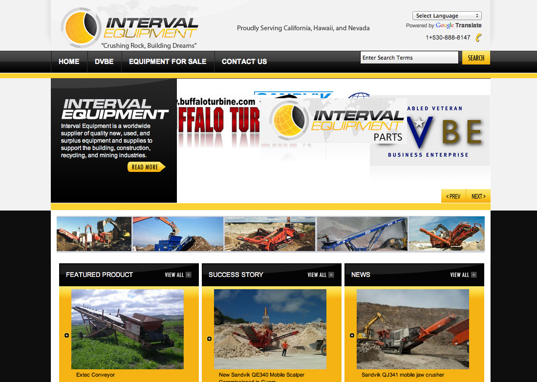 Interval Equipment Chico Web Design