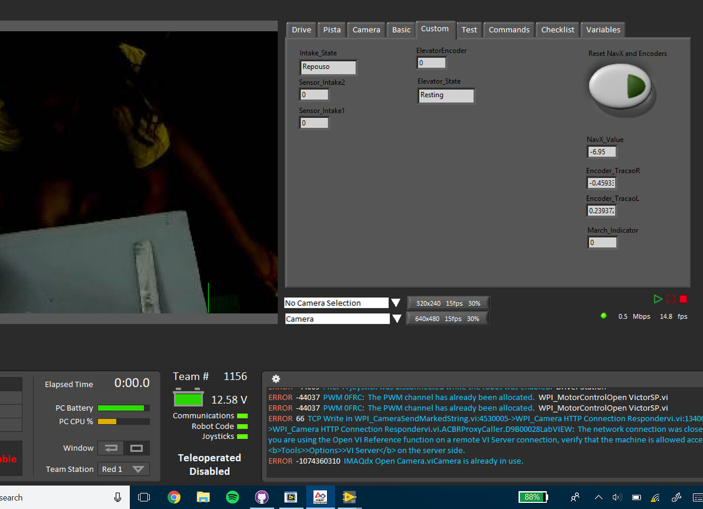 Logitech camera issue dark image on dashboard Programming Chief