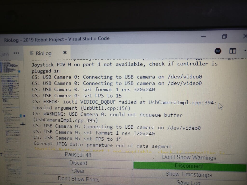 Problems with a USB Camera Freezes After One Frame Programming