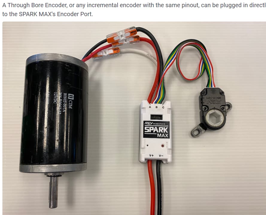 Through bore encoder with brushed motor Java Chief Delphi
