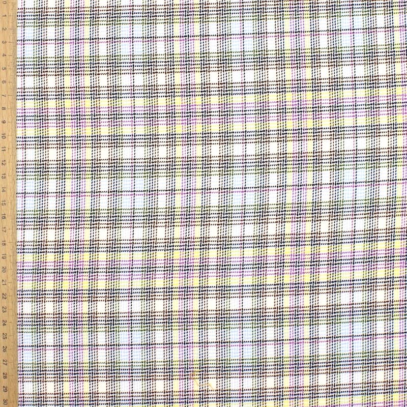 Checkered apparel fabric multicolored