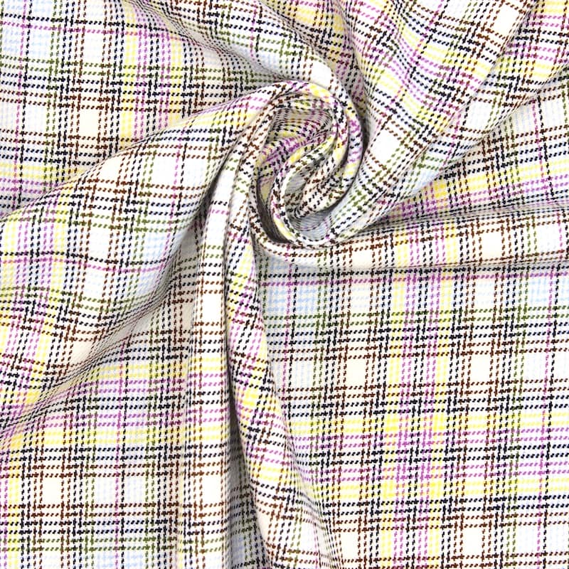 Checkered apparel fabric multicolored