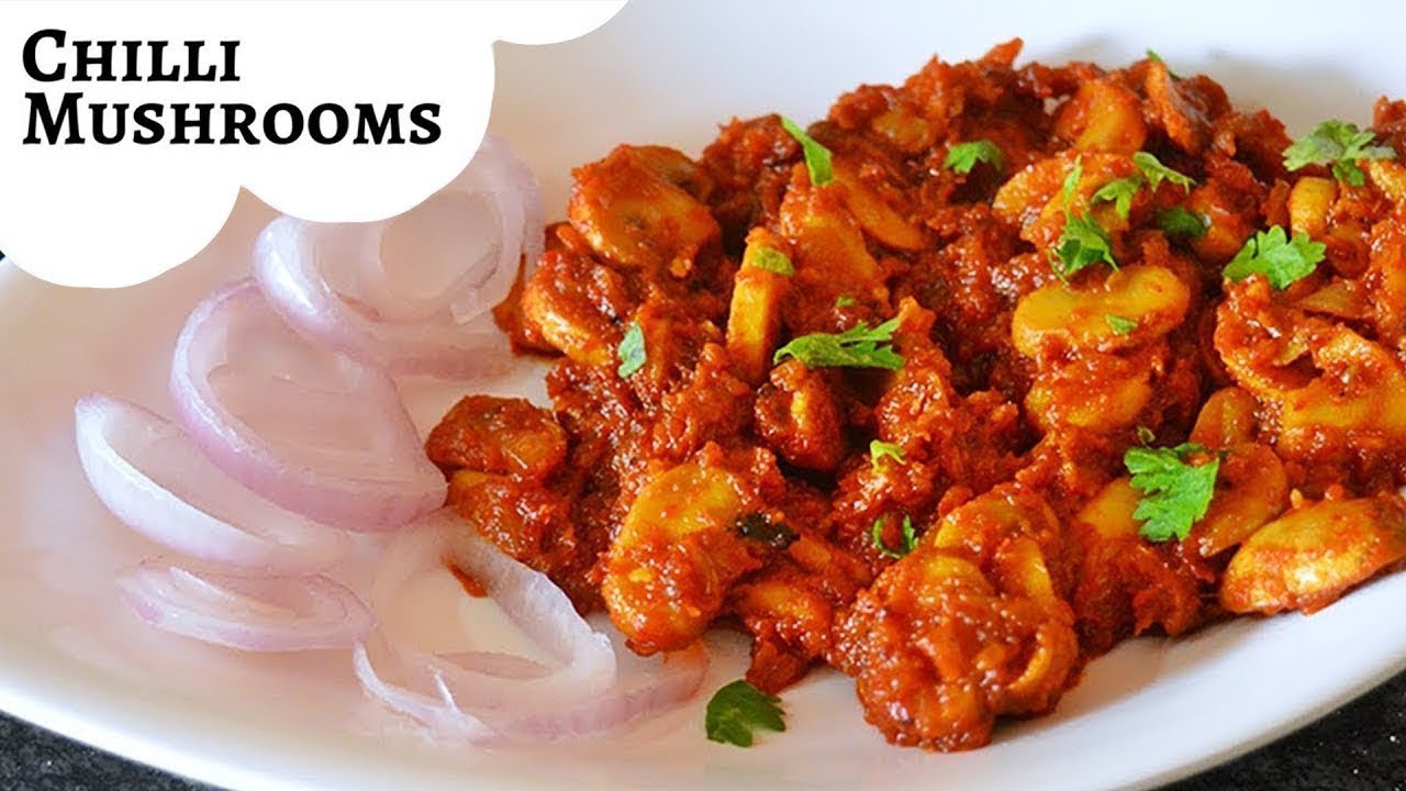 Mushroom Chilli Chilli Mushroom Dry Recipe Chilli mushroom