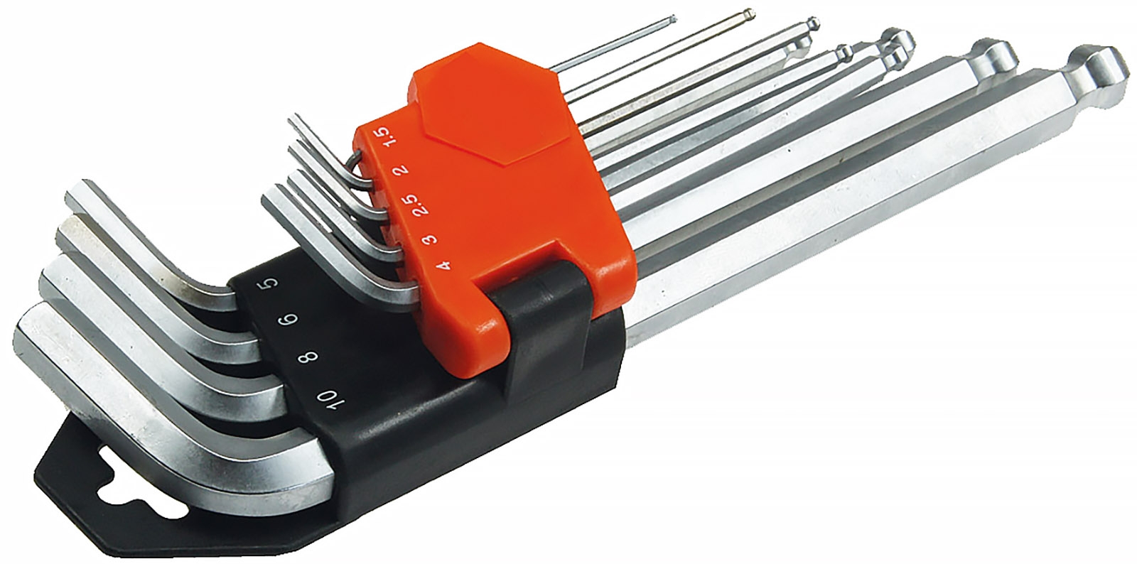 InnensechskantSchlüssel, 9teiliges Set mit Kugelkopf und Halter