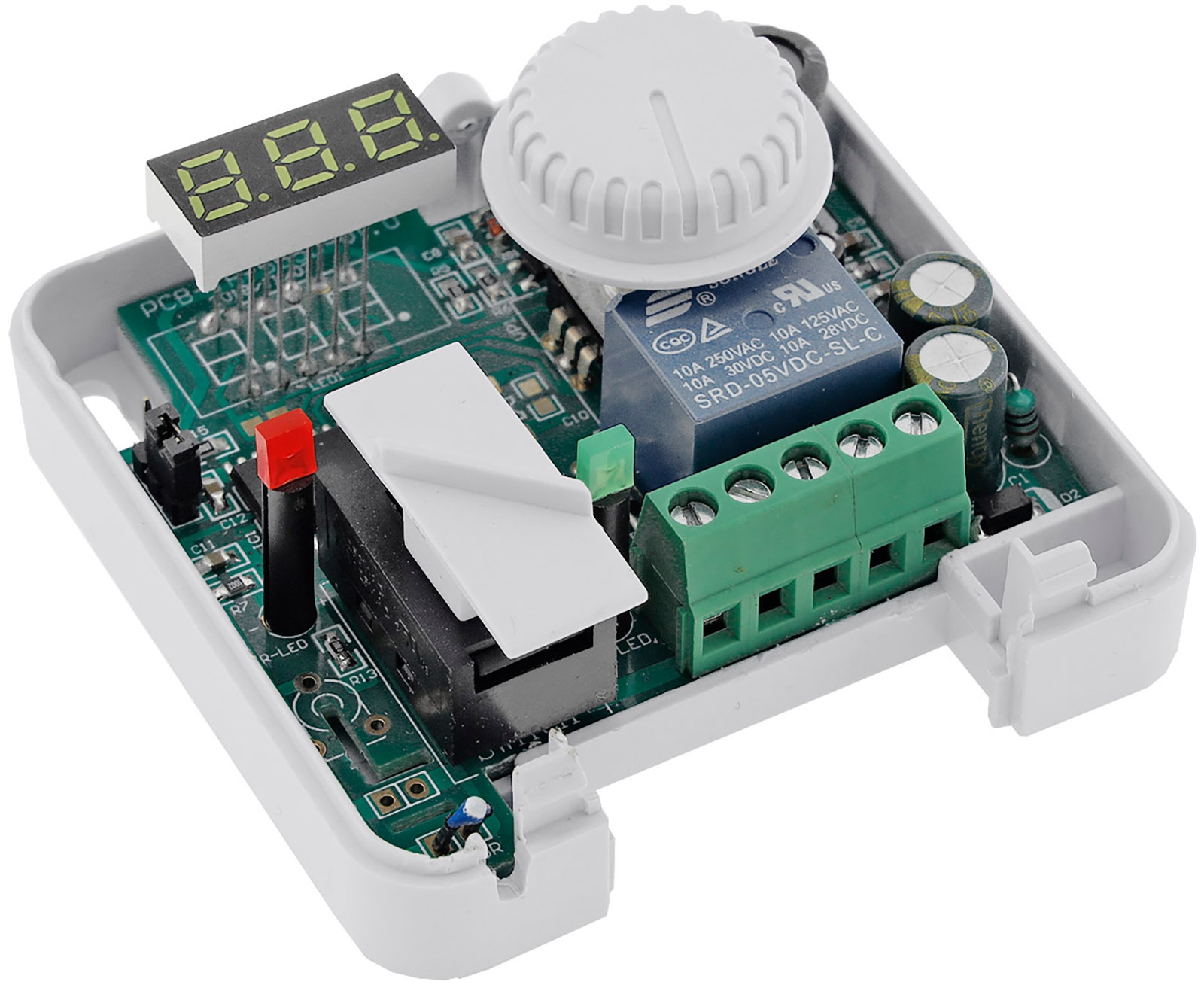 RaumtemperaturRegler Thermostat "RT55" 7A, weißes LEDDisplay, 530°C
