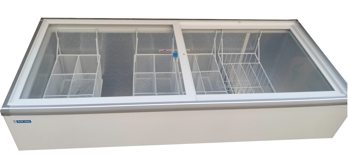 300 Liter Blue Star Glass Top Deep Freezer GT300