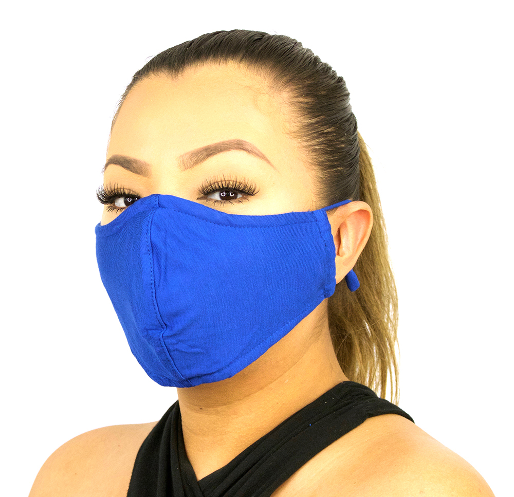 Reusable 3Ply Cotton Face Masks Plain Colours Promotional Products