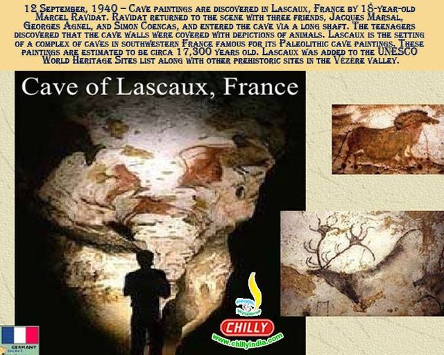 12 September, 1940Cave Paintings are discovered in Lascaux, France. Chilly Floor Drain Covers