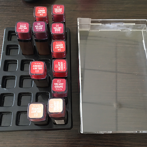 Plastic insert tray for display