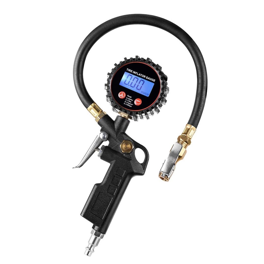 China 102027 Digital Tire Inflator Pressure Gauge LED Display Tyre