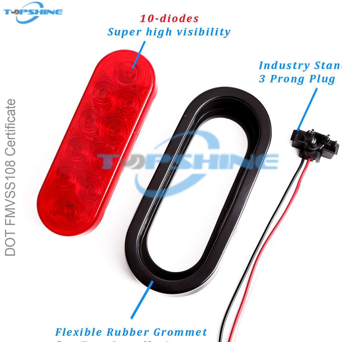 China New Fashion Design for Boat Led Trailer Light 101012PR 6 Inch