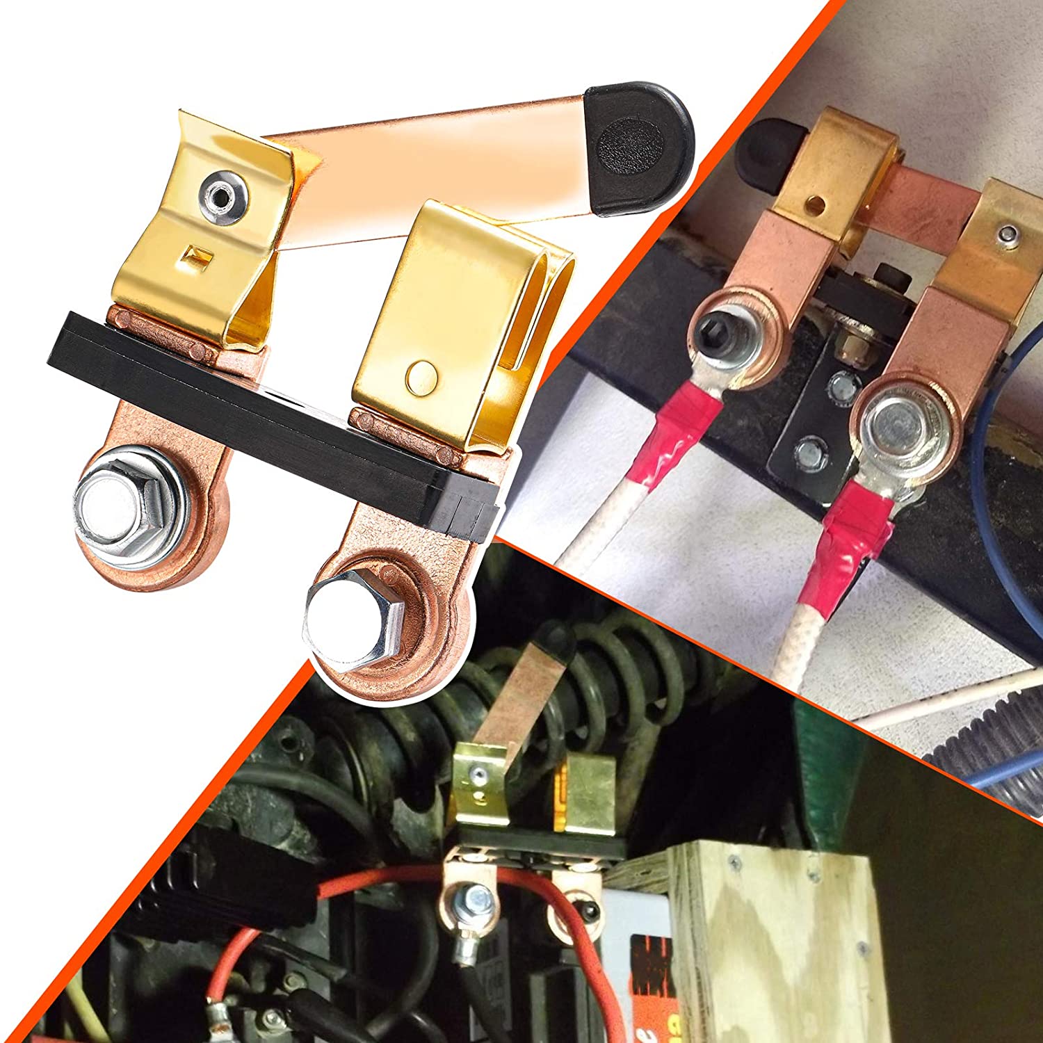 China 102070 Side Post Battery Disconnect Switch Solid Brass Knife