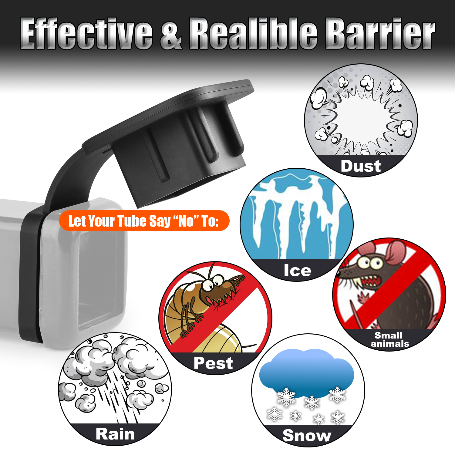 China 102005B 2 Inch Trailer Hitch Cover Plug Cap Insert factory and