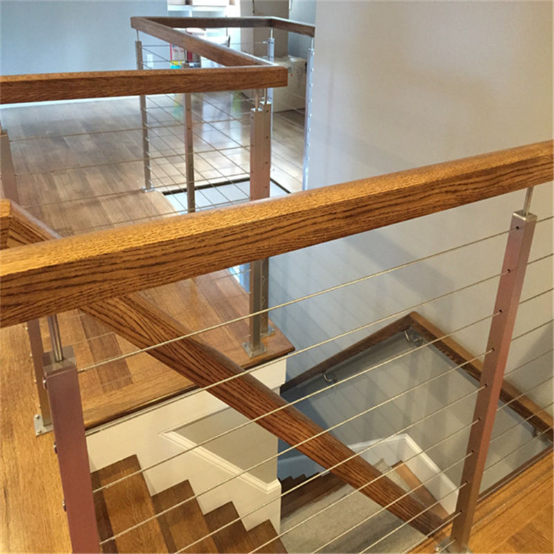 Stainless steel wire balustrade systems rails end stainless steel stair
