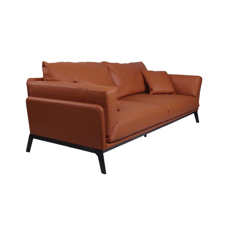 Modern Brown Leather Sofa1