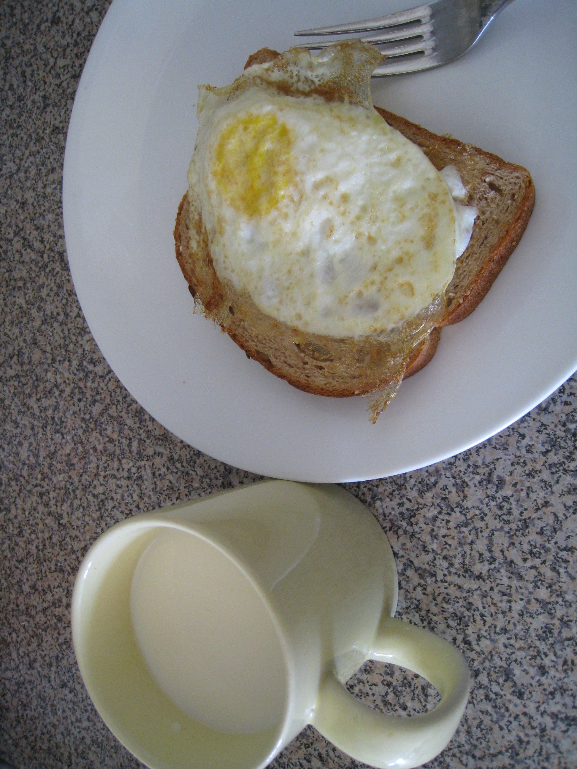 bread toast with egg and milk