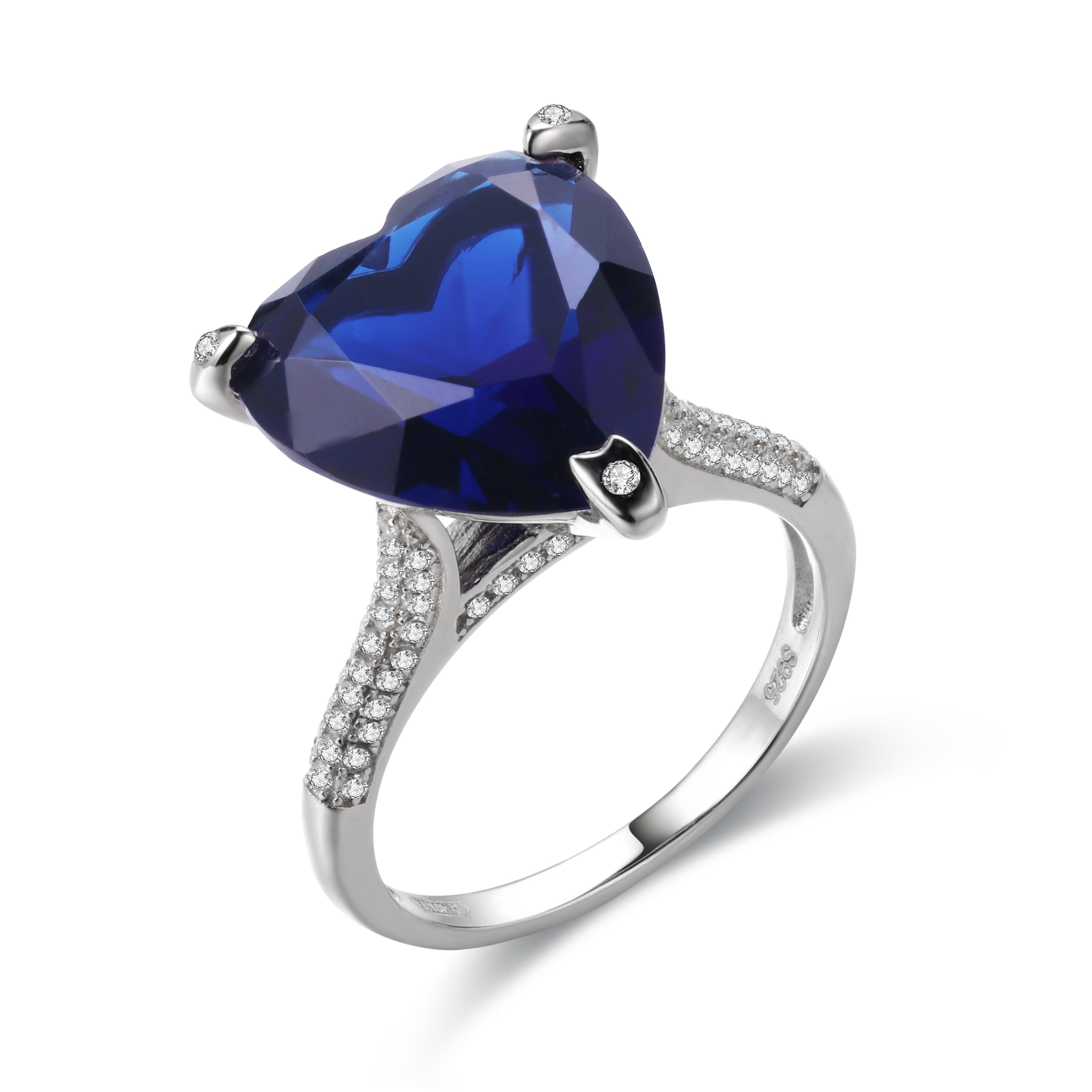 Custom Wholesale Sapphire Ring Jewelers Heart Jewelry Design