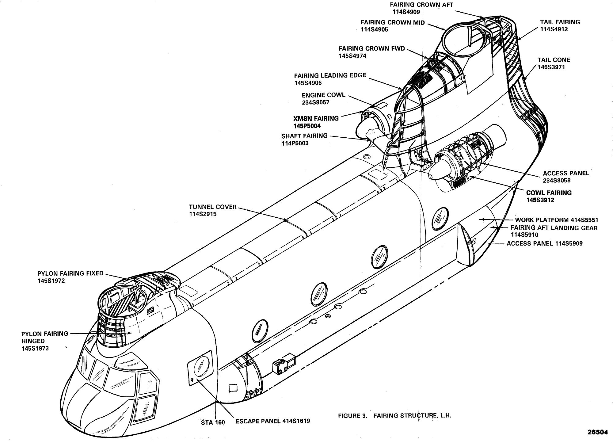 The CH47D Chinook Structural Drawings.