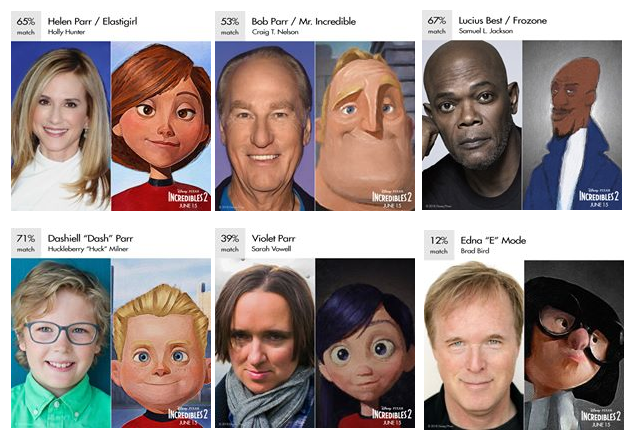 Incredibles 2 Cast Announced Plus SideBySide Images With Their