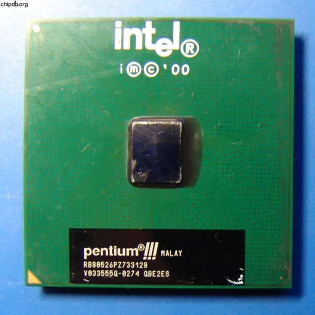Intel - PIII - 733 MHz - Intel Pentium III RB80526PZ733128 QBE2ES