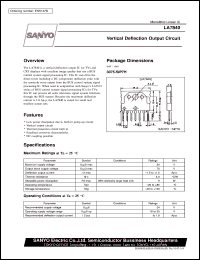 La7840 Datasheet Vertical Deflection Output Circuit From Sanyo Electric Co Ltd