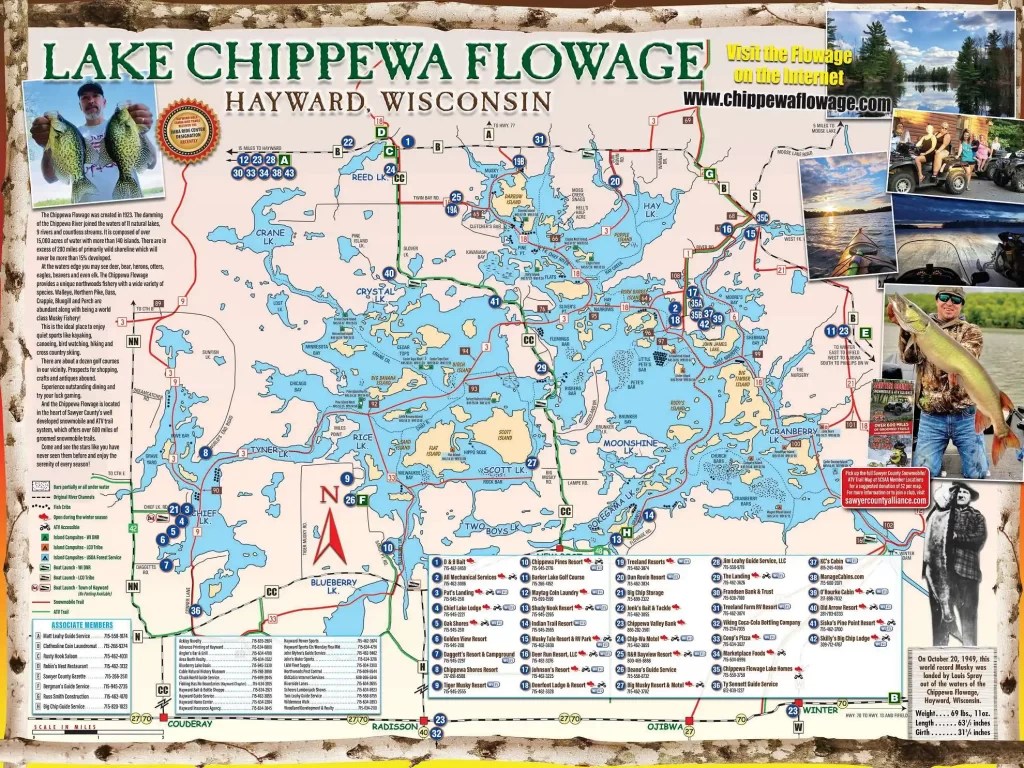 Lake Chippewa Flowage Maps Chippewa Flowage Lake Chippewa Flowage