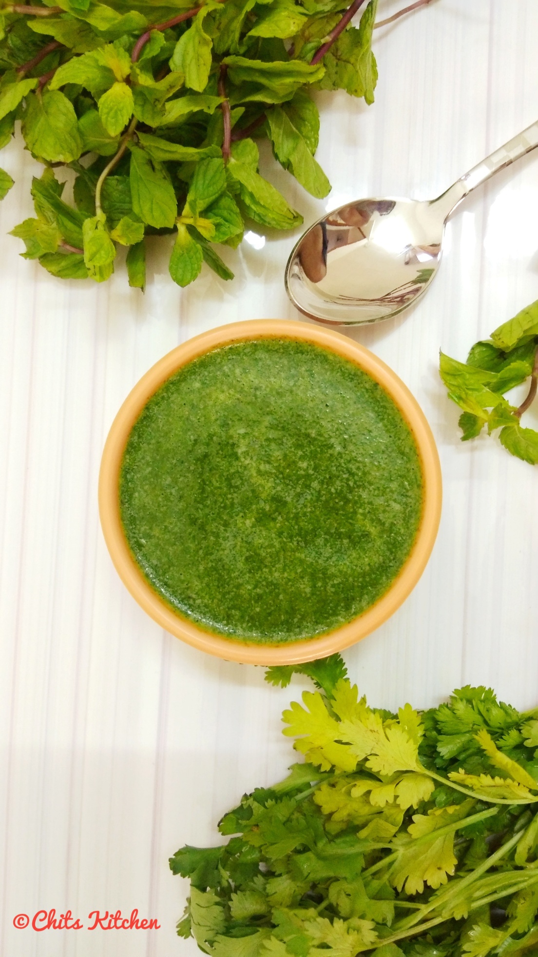 Coriander Mint Chutney/Green Chutney Chits Kitchen