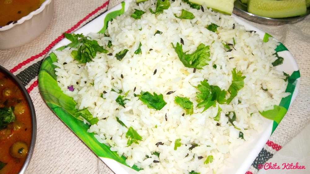 Jeera Rice in Cooker/How to make Cumin Rice in a Cooker Chits Kitchen