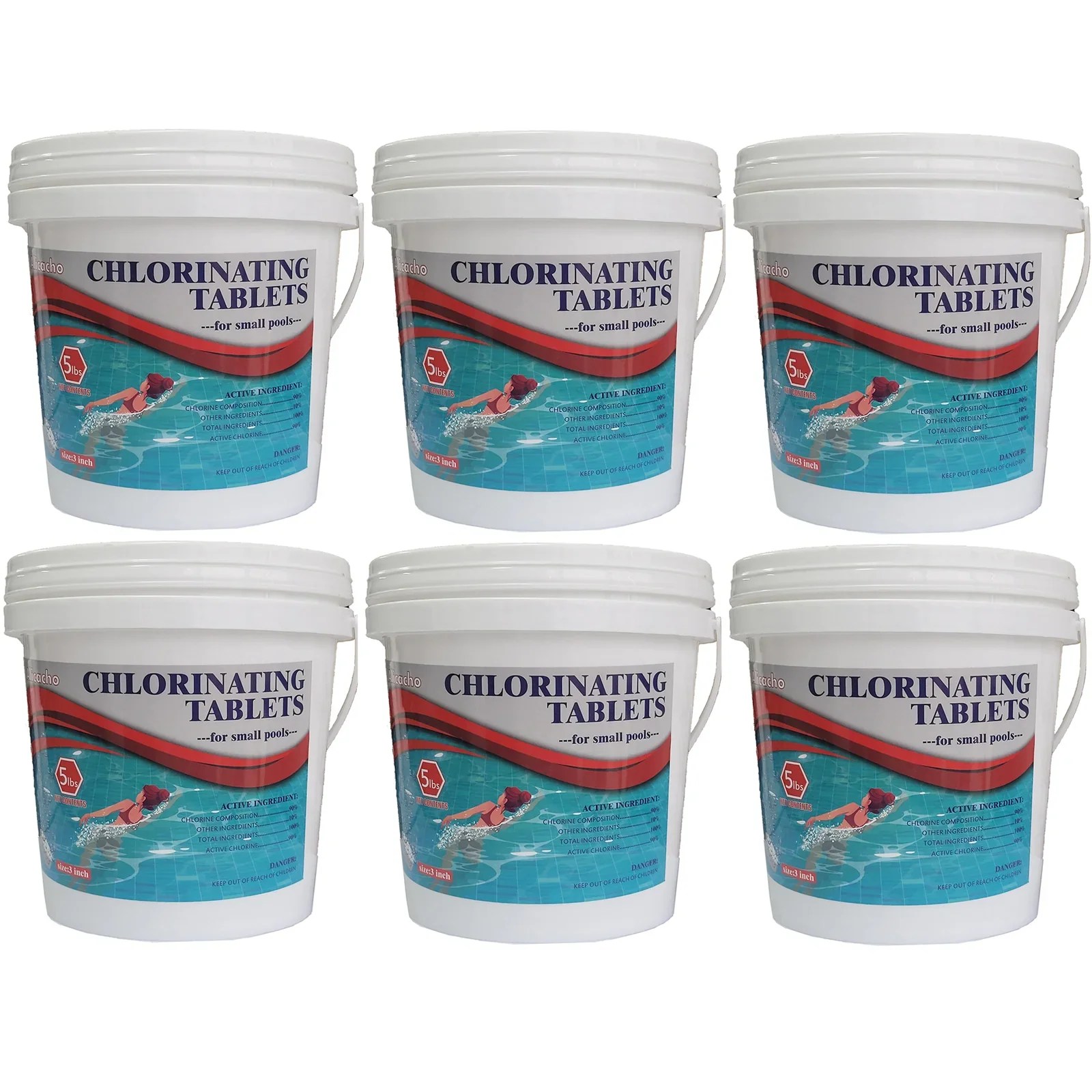 30 lbs 3" Inch Chlorine Tablets (66 Tablets) Chloroclean