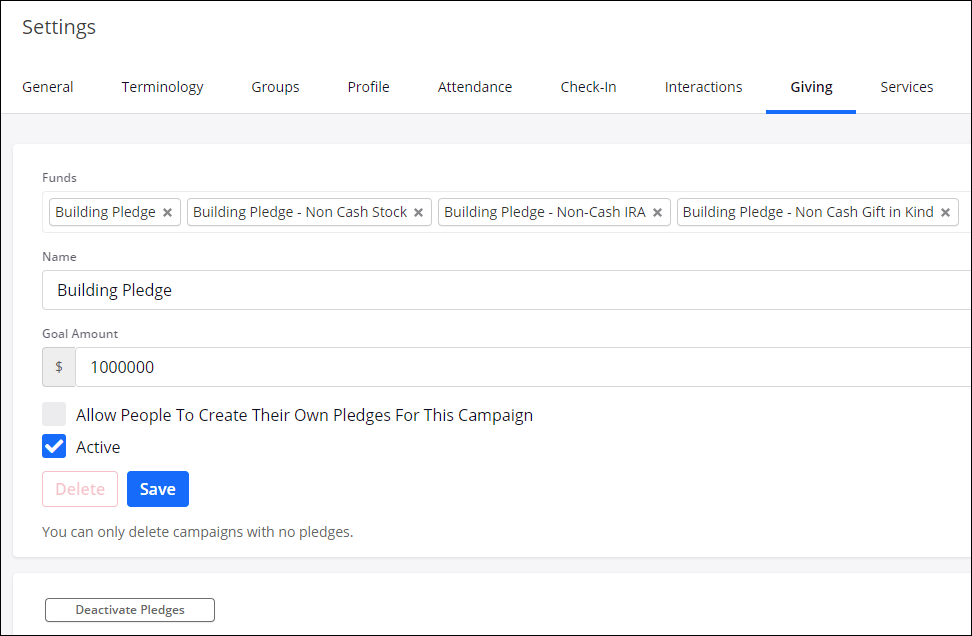 NonCash Donation Tracking ChMS Help Center