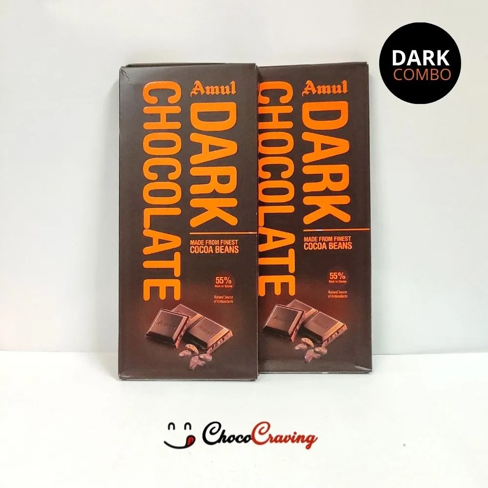 Amul Dark Chocolate 150gm Combo 2x Choco Craving